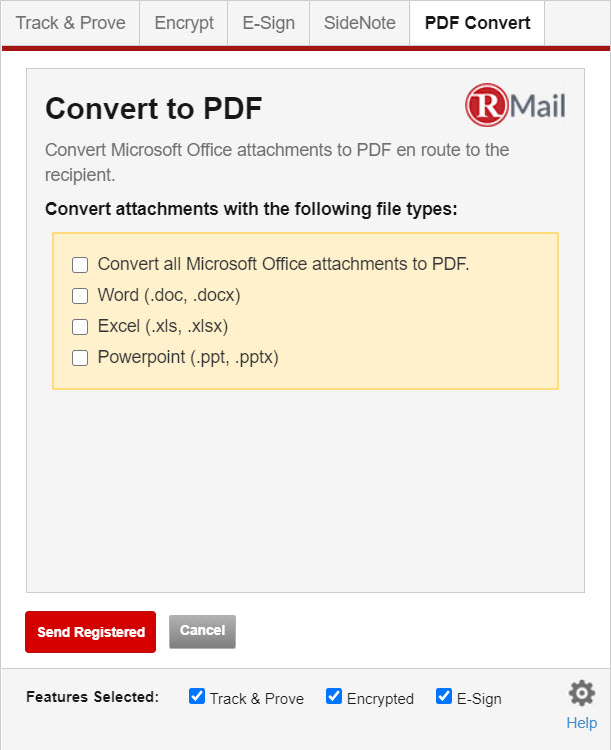 RMail for Gmail - PDF Convert
